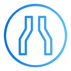 narrow gradient icon