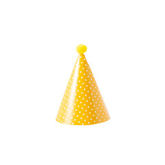 Yellow Party Hat cutout, Png file.