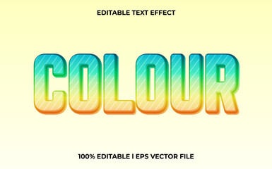 colour editable text effect, lettering typography font style, bright 3d text for tittle