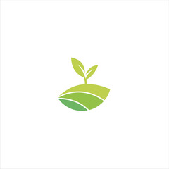 Agriculture logo design, agronomy, wheat farm, rural country farming field, natural harvest vector.