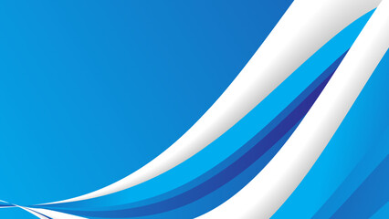 Blue abstract wave background. Modern poster with gradient 3d flow shape. Innovation background design for the cover, landing page.