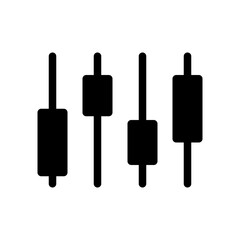 Brokerage Isolated Silhouette Solid Line Icon with brokerage, candlestick, chart Infographic Simple Vector Illustration