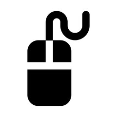 Obraz premium Mouse Isolated Silhouette Solid Line Icon with mouse, america, american, united-states, usa Infographic Simple Vector Illustration