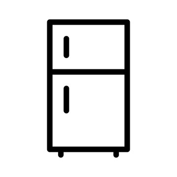Fridge Isolated Silhouette Solid Line Icon with fridge, energy, force, power Infographic Simple Vector Illustration