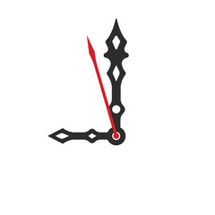 clock hand element vector design template