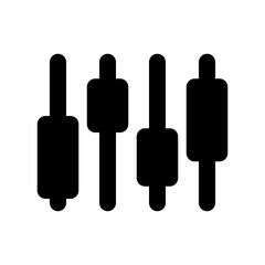 Brokerage Isolated Silhouette Solid Line Icon with brokerage, candlestick, chart Infographic Simple Vector Illustration
