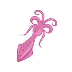 sea cuttlefish cartoon  vector element design template