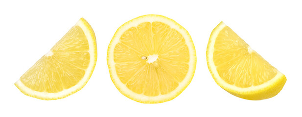 slices of ripe lemon fruit isolated, Fresh and Juicy Lemon, transparent png, PNG format, collection, cut out