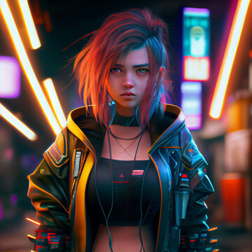 Cyberpunk Girl - Generative A.I.
