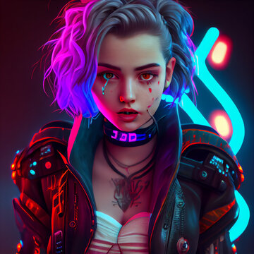 Cyberpunk Girl - Generative A.I.