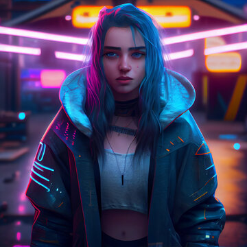 Cyberpunk Girl - Generative A.I.
