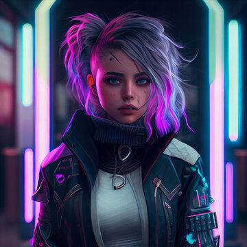 Cyberpunk Girl - Generative A.I.