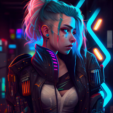 Cyberpunk Girl - Generative A.I.