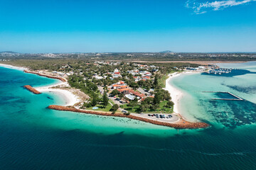 Aerial view of Emu Point in Albany, Western Australia