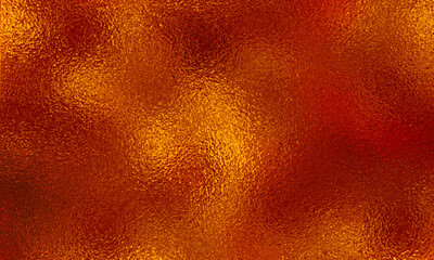 Fototapeta na wymiar Frosted glass foil water gold dark orange abstract surface texture 