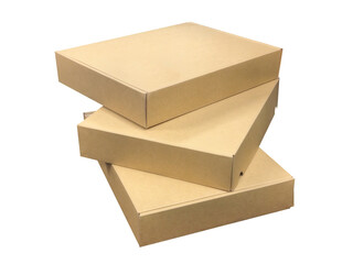 Cardboard boxes and for packaging isolated on white background.