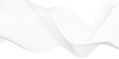 Abstract white paper wave background and abstract gradiant and white wave curve lines banner background design. Vector illustration. Modern template abstract design flowing particles wave backdground.