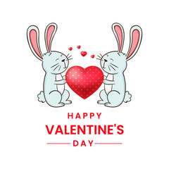 Valentines day background with heart pattern and typography of happy valentines day text . Vector illustration. Wallpaper, flyers, invitation, posters, brochure, banners ,Vector design.