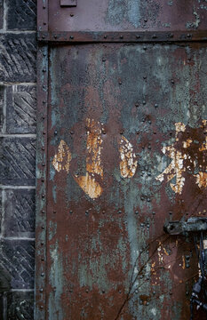  iron door in an old warehouse - Otaru Hokkaido Japan