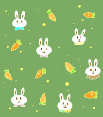 Rabbit seamless pattern