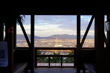米田白山展望台の東屋からの風景