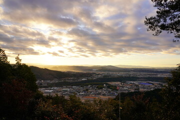 美濃加茂市　米田白山山頂からの風景1