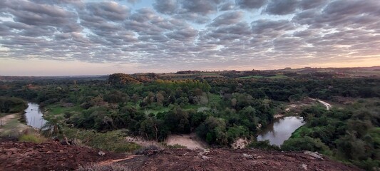sunset in the mountains