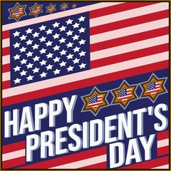 This illustration design is suitable for celebrating Happy President's day