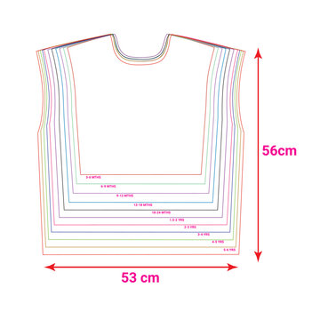 Apparel sewing pattern block outline drawing vector illustration front views isolated on white.