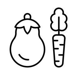 Food Isolated Silhouette Solid Line Icon with food, diet, dietitian, nutrition, nutritionist, vegetables Infographic Simple Vector Illustration