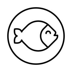 Fishing-Plaque Isolated Silhouette Solid Line Icon with fishing-plaque, fishing, fishing-badge, hobby, outdoor-activity, recreation Infographic Simple Vector Illustration