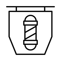 Barbershop Isolated Silhouette Solid Line Icon with barbershop, barber, barber-shop, hair, hairdresser, salon Infographic Simple Vector Illustration