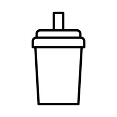 Soda Isolated Silhouette Solid Line Icon with soda, cuisine, dining, fast-food, food, soft-drink Infographic Simple Vector Illustration
