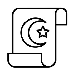 Quran Isolated Silhouette Solid Line Icon with quran, islam, muslim, religion, religious, worship Infographic Simple Vector Illustration