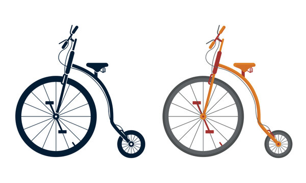 Penny Farthing Creative Vector Illustrations With Clip Art Creative Hi-Quality Vector.Creative Modern Minimal Simple Design