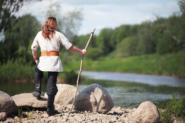 A man in ethnic clothes is a Scandinavian