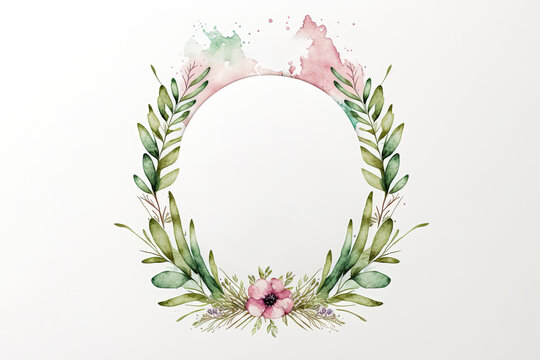 Baptism Celebration Card with Flowers - Watercolour (Generative Art - AI)