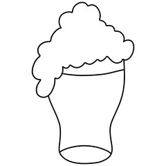 Beer mug, nordic style, Saint Patrick day Element