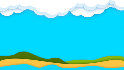 Blue sky background. Vector texture design poster banner abstract sky wallpaper background.