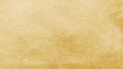 Gold velvet background or golden yellow velour flannel texture made of cotton or wool with soft fluffy velvety satin fabric cloth metallic color material