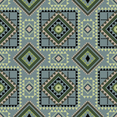 Geometric ethnic pattern, clothing fabric textiles  embroidery vector 