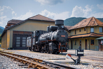 Serbia - Narrow gauge steam locomotive at Mokra Gora station