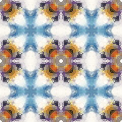 Pixel mosaic seamless pattern design, Repeat textile design. Fabric print