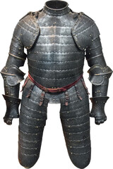 Isolated PNG cutout of a medieval knight armor on a transparent background, ideal for photobashing, matte-painting, concept art