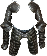 Isolated PNG cutout of a medieval knight armor on a transparent background, ideal for photobashing,...