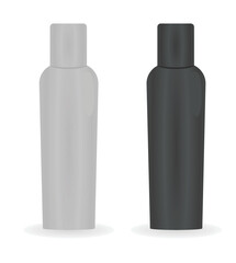 Two grey deodorant pack. vector