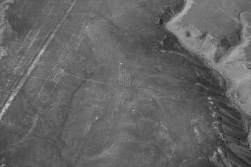 nazca lines from airplane - Hummingbird