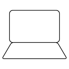 Laptop flat web icon, notebook computer technology symbol , blank display vector illustration