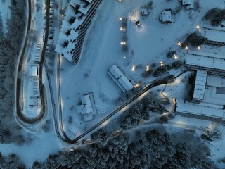 Alps Cold Mountain Snow Tourism Sport Eco Travel Mountains Landscape Drone Aerial Flight Over French Alps Mountain Range Early Morning Inspiring Nature 4k hyper lapse. 