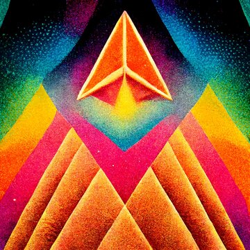 Timothy Leary Psychedelic Triangular Patterns Flyer Design Coverart Hyper Detailed Cinematic Dream Like Old School Rave Flyer 